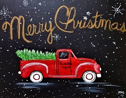 Christmas Tree Truck Painting