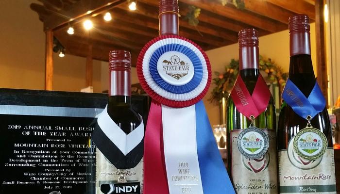 2019 MountainRose Vineyards Awards 